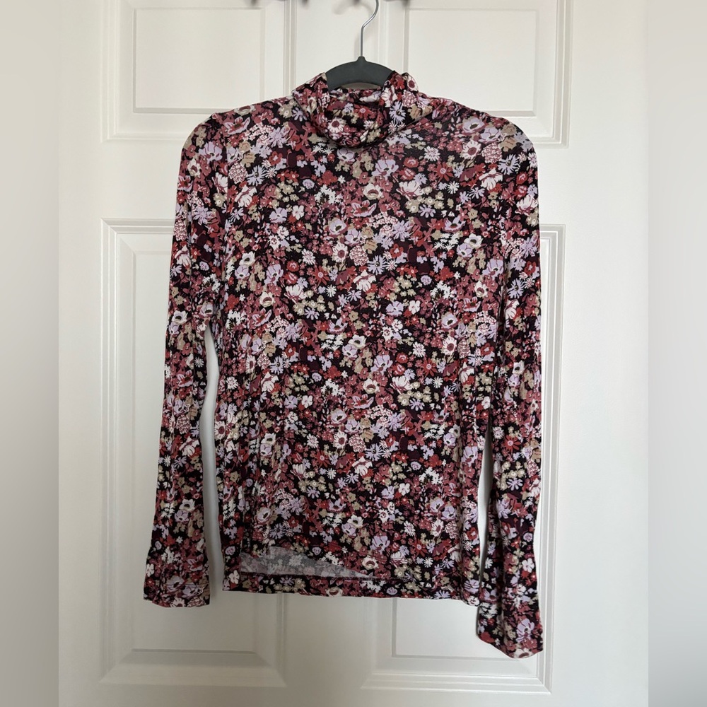 Loft mock neck long sleeve t shirt